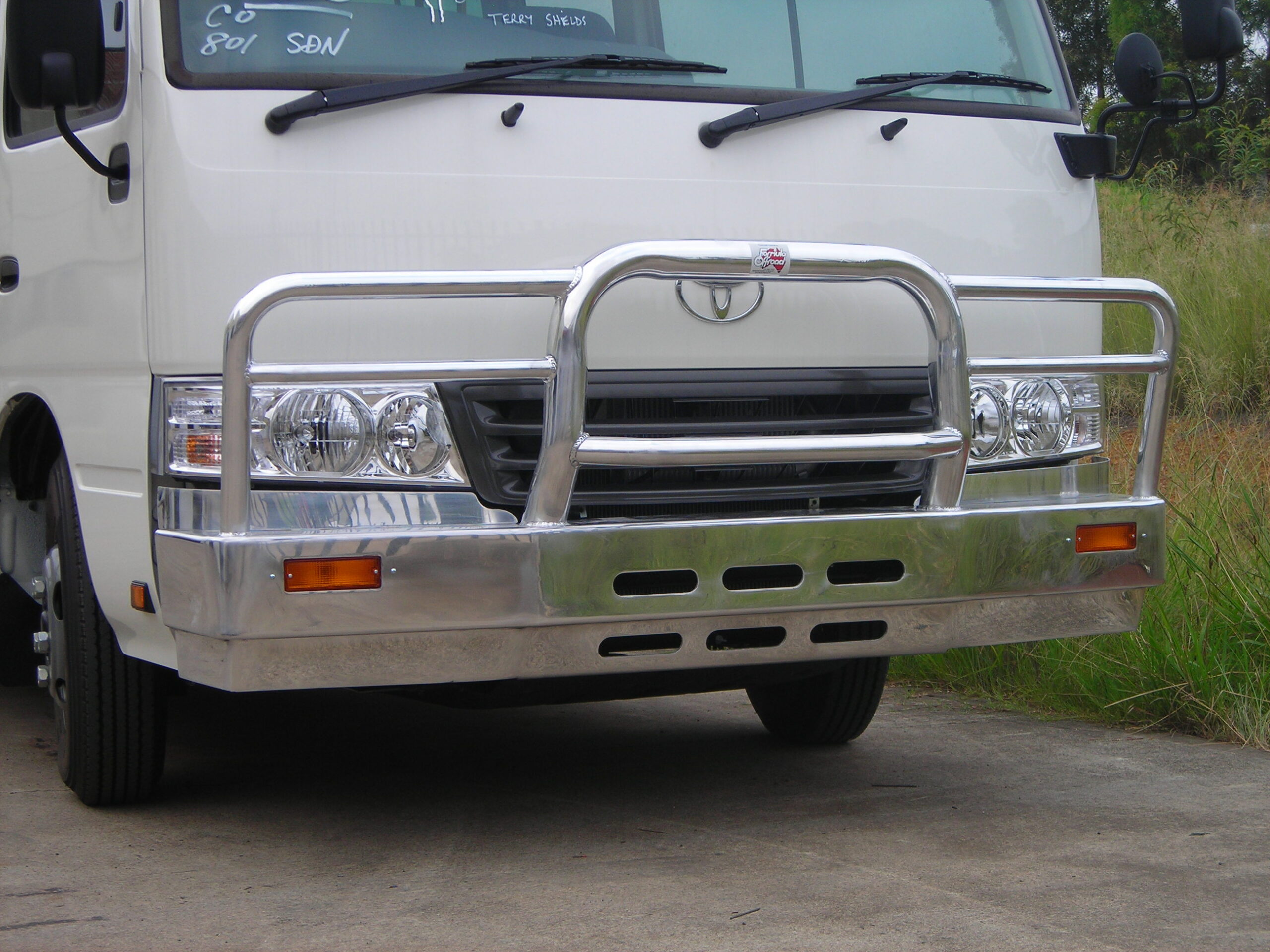 Formula Off Road Alloy Bull Bar on Toyota Coaster