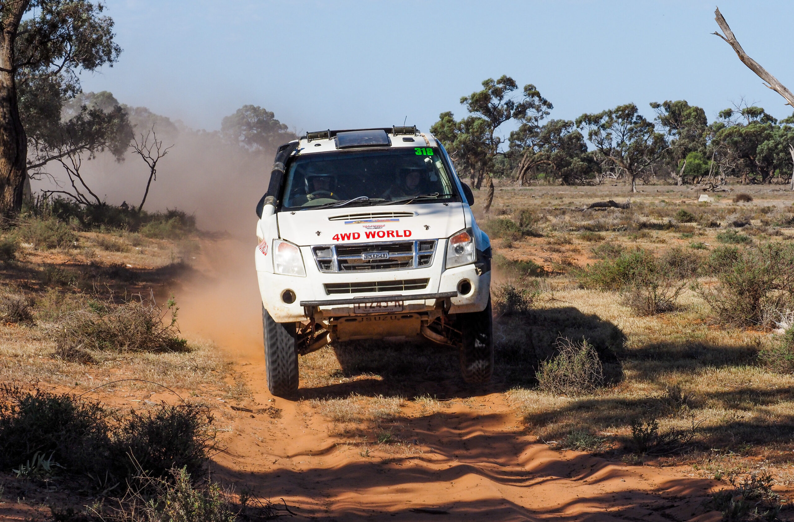 Ed Mulligan competing in the 2024 Sunraysia Safari cross country rally